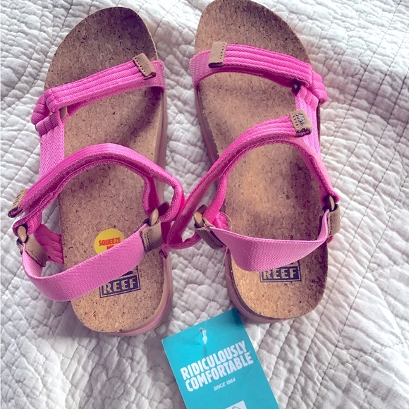 New Reef Women Rem Hi Cushion Pink Summer Sandals Size 7.5 With Tags - Picture 2 of 6